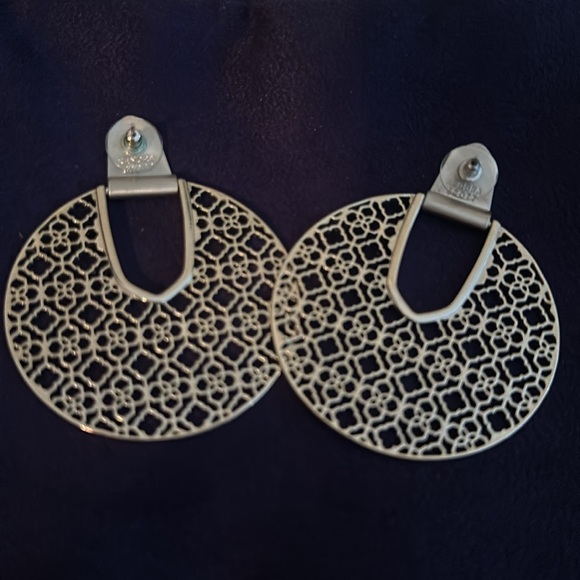 Diane Silver Statement Earrings In Silver Filigree - Picture 4 of 7